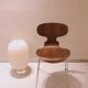 Sculptural Chair "Butterfly Wings" – Walnut & Polished Brass