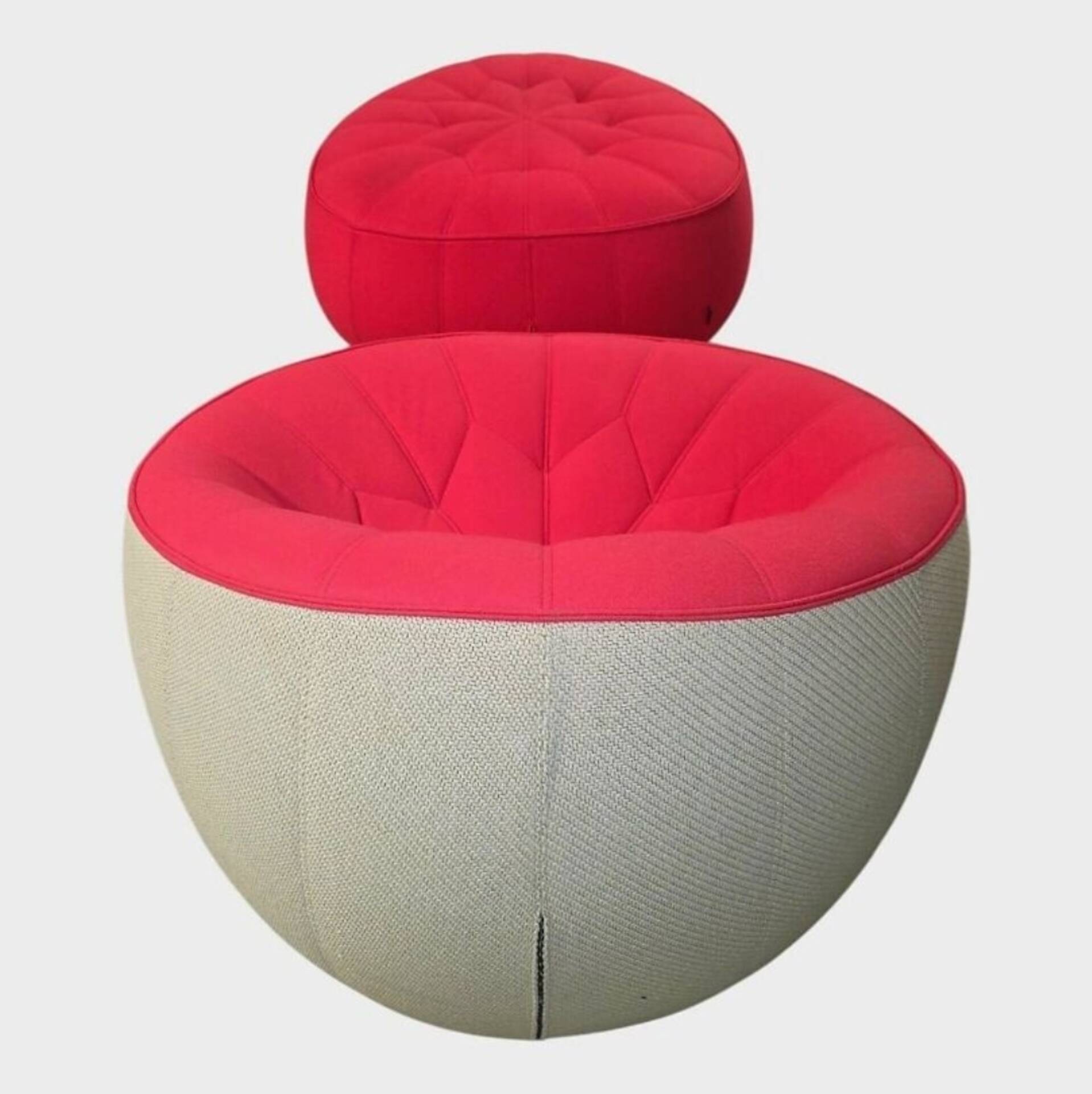 Armchair and Ottoman Pouf Set Cinna – Noé Duchaufour-Lawrance