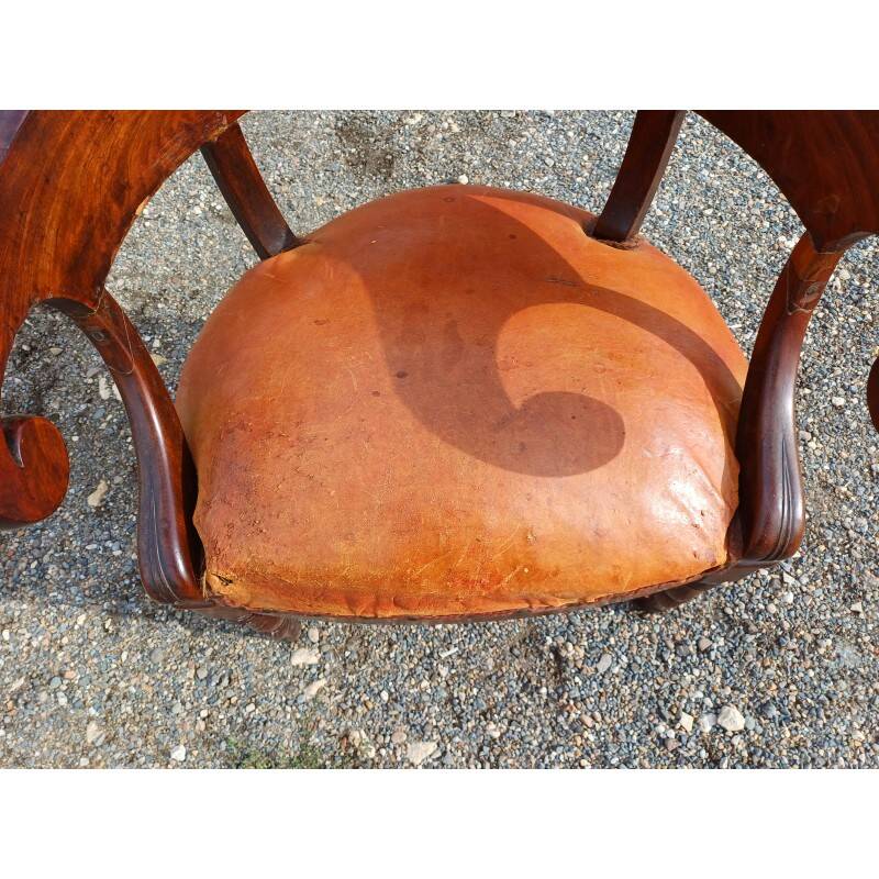 Fauteuil Empire 19ème Acajou