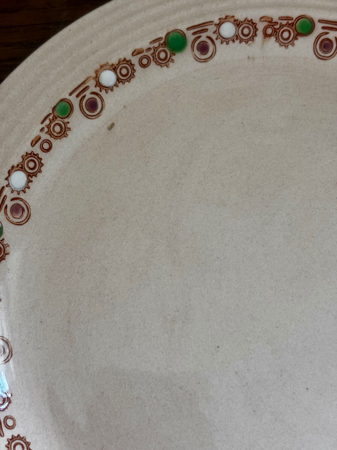 Vintage set of 6 Longwy Betty dessert plates.