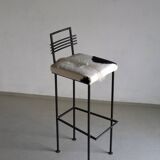 Trois tabourets de bar en fer forgé | Olsson & Dam | Suède | Années 1990