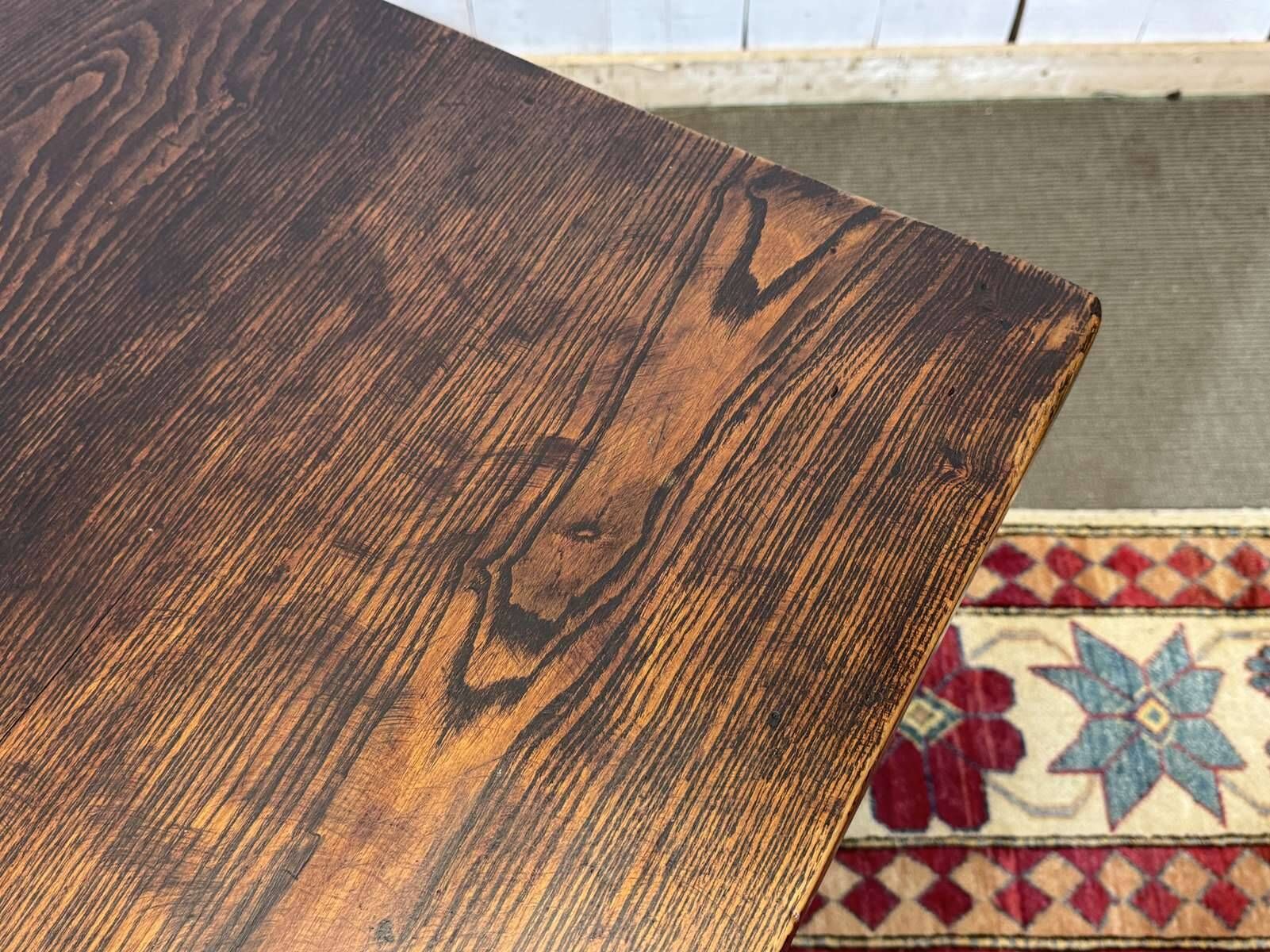 Table monastère anglaise en chêne XIXème