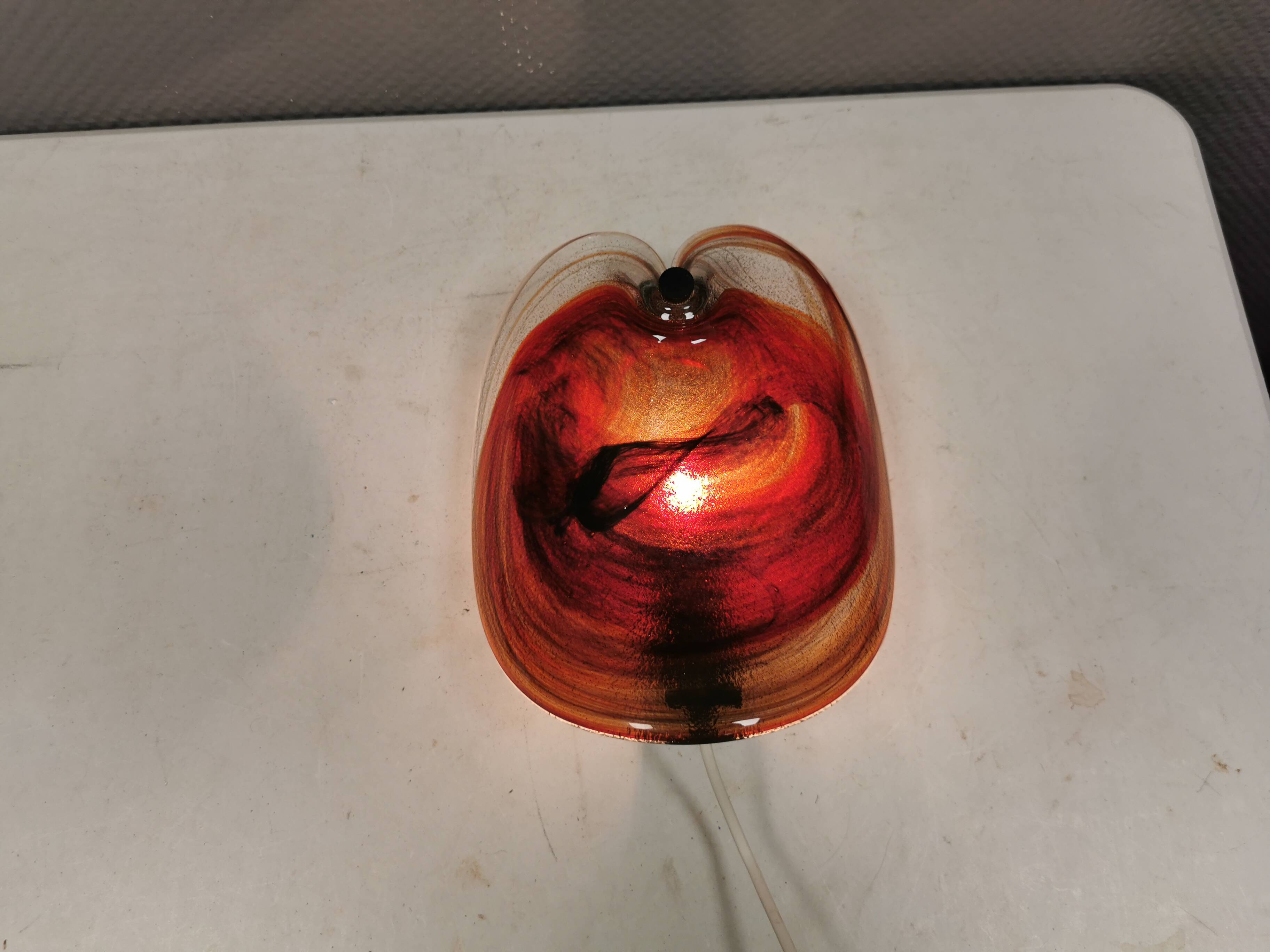 Glass wall lamp, by Per Lutken for Holmegaard Glass factory in the late 70s