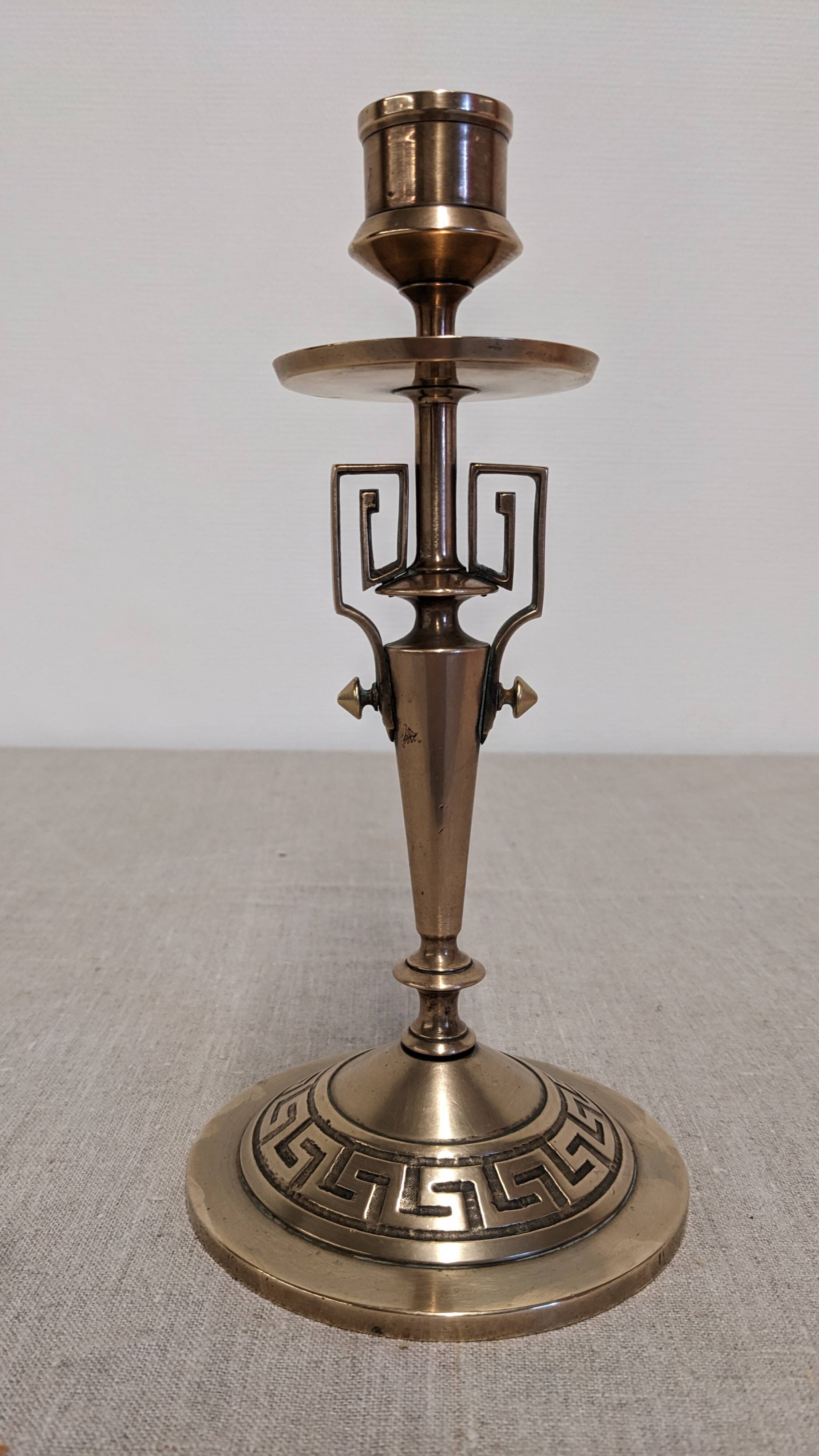 Art Deco bronze candlestick, France circa 1920