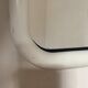 White tubular metal wall mirror
