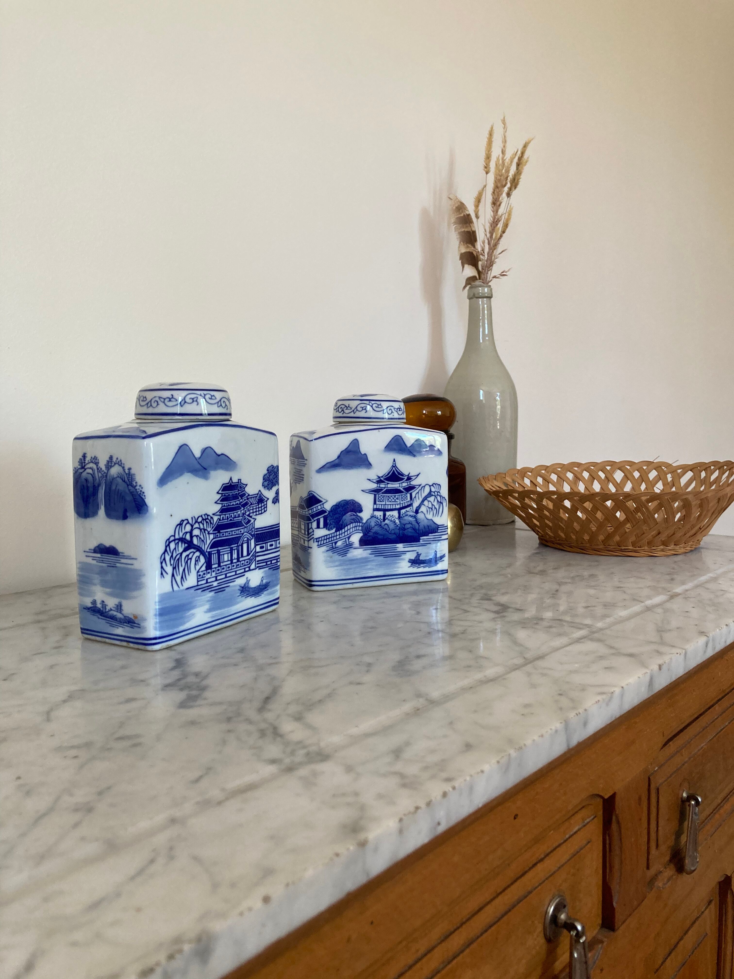 Pair of Chinese ginger pot