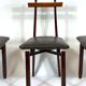 Set of six Mid-century Italian wood chairs