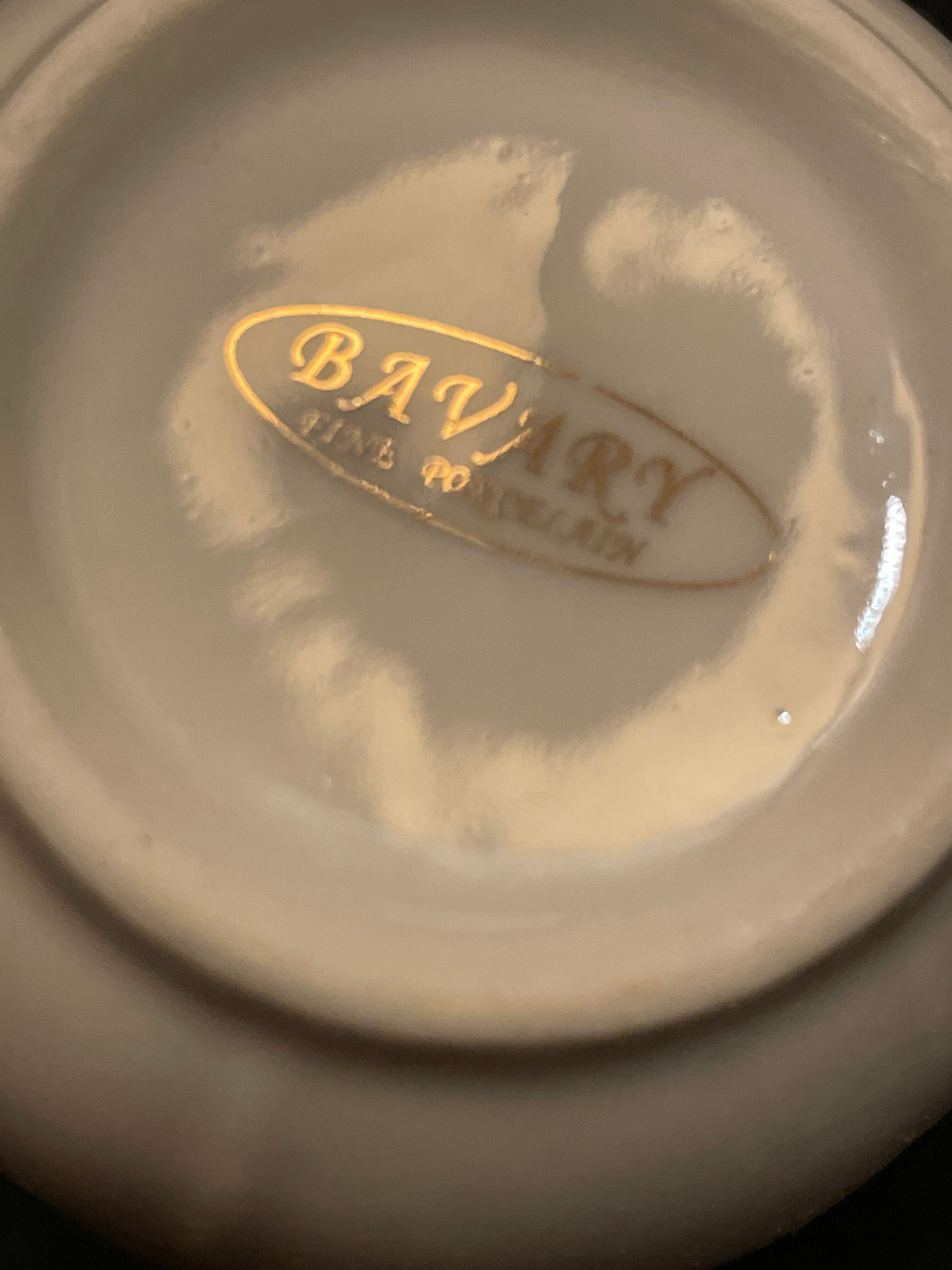 6 cups and saucers porcelain Bacary