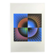 Lithograph by Victor Vasarely, limited edition numbered, 1970s.