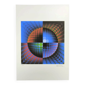 Lithograph by Victor Vasarely, limited edition numbered, 1970s.