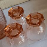 Carafe tray and 3 glasses set