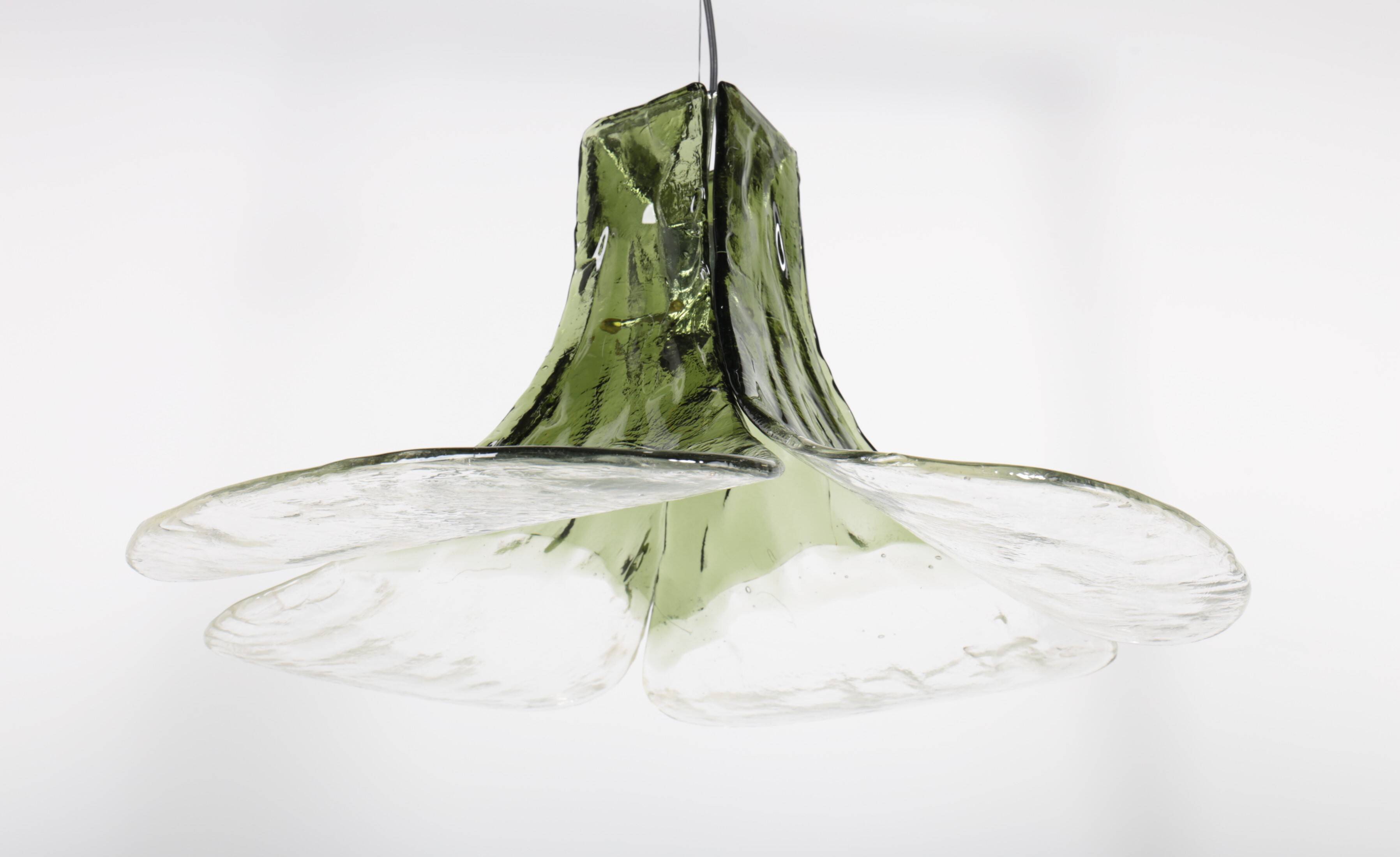 LS 185 pendant light by Carlo Nason for Mazzega, Italy, 1970s