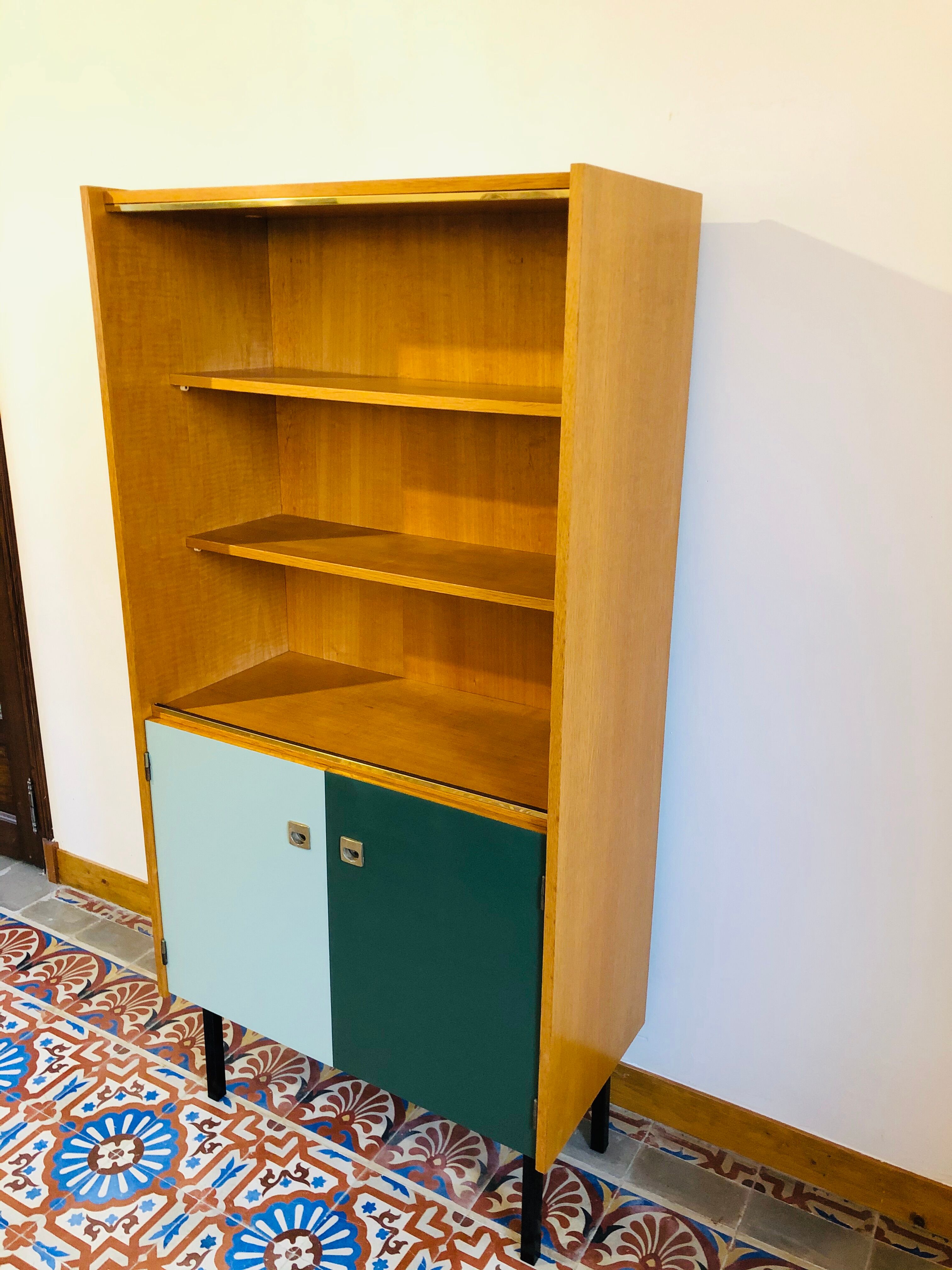 Vintage oak library 1960