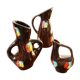 Set of three ceramic pitchers