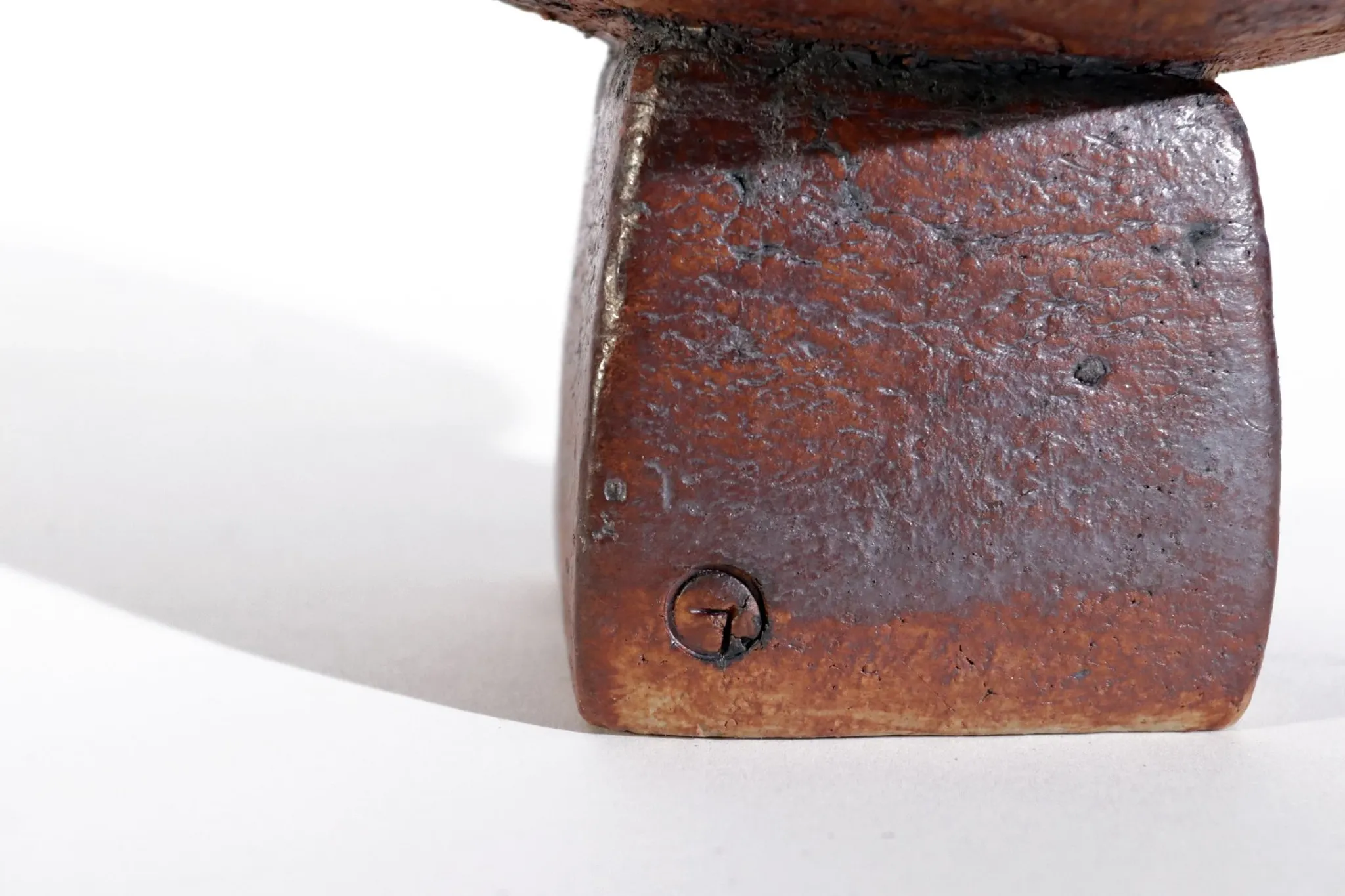 Ceramic / glass sculpture bowl with monogram