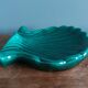 Emerald green seashell trinket dish