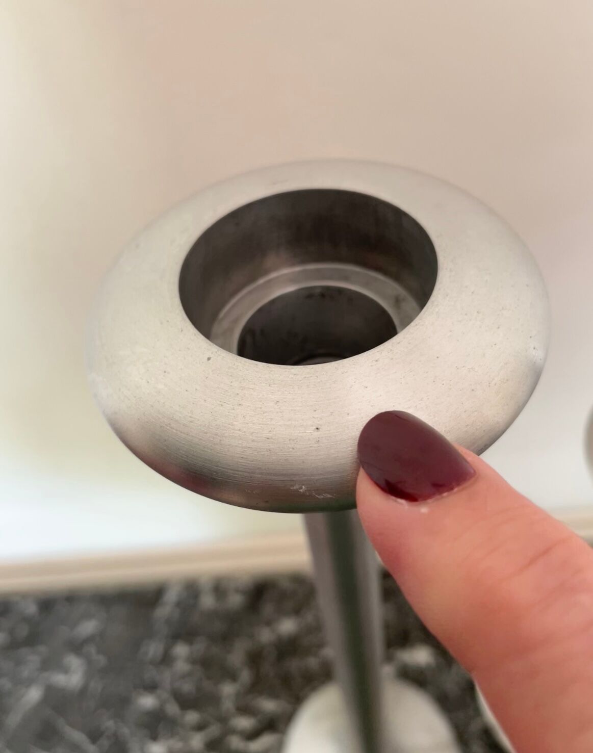 Ikea brushed aluminum candle holders kagla model