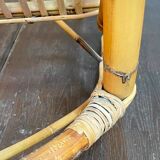Vintage rocking chair in rattan by Rohé (Holland) from the 1960s.