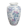 Vase vintage en porcelaine à fleurs roses