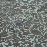 Hand-knotted persian vintage 1970s 292 cm x 396 cm grey wool carpet