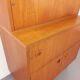 Bookcase cabinet vintage teak and metal storage secretary from the 60s