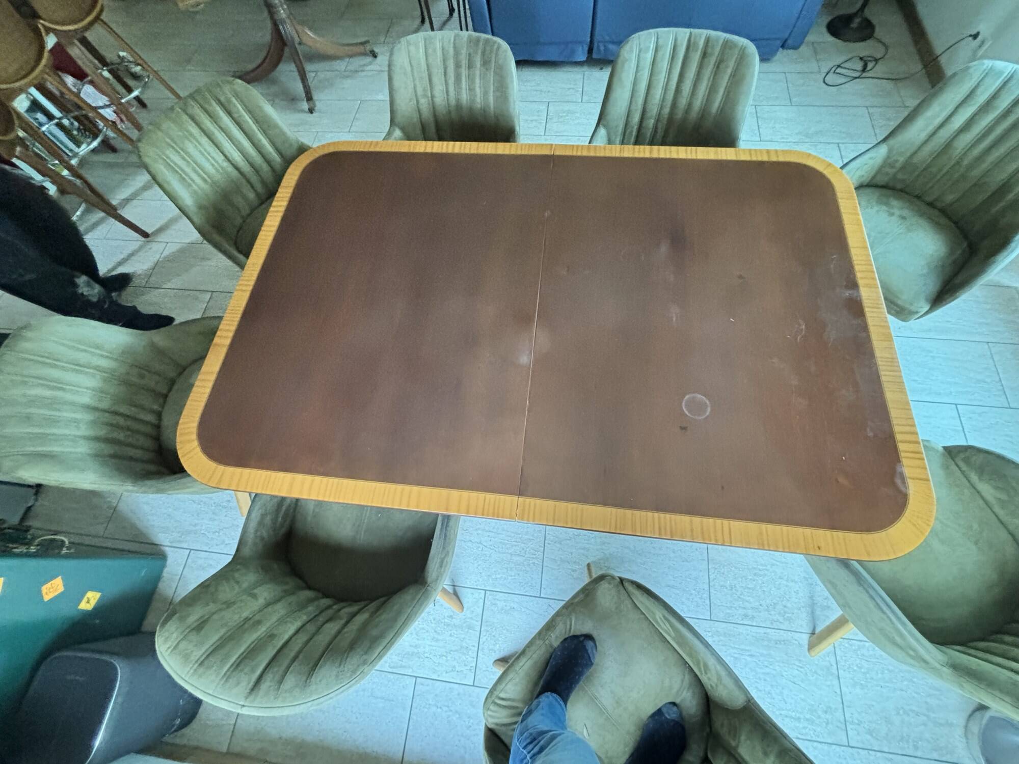 A Vintage Regency Revival very large family dining table 14 person