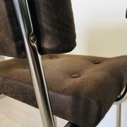 Chaise tubulaire tchèque marron de Belet, années 1970