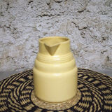 Pastel yellow ceramic pitcher