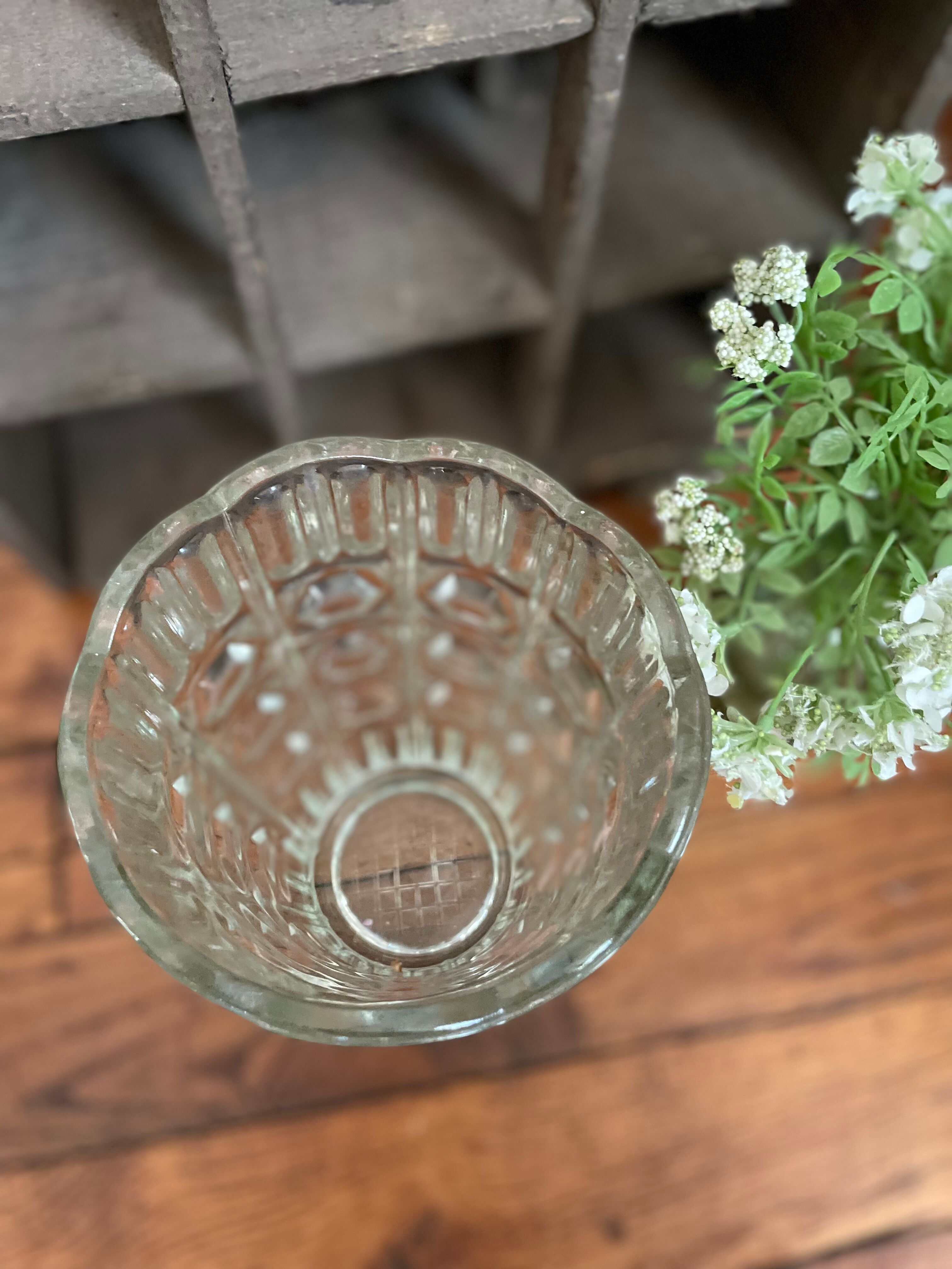 Vintage glass vase 1960 1970