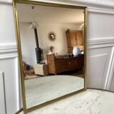 Miroir en laiton doré années 40-50