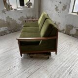 Scandinavian teak bench bed 140