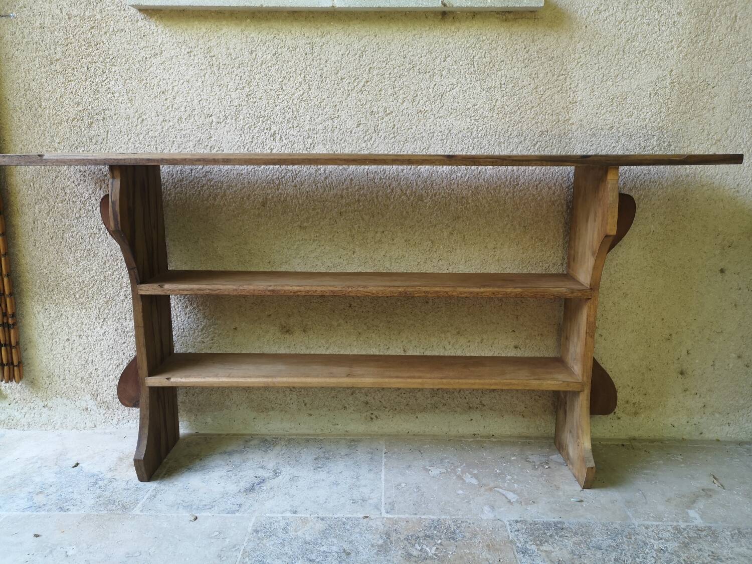 Antique solid wood wall shelf