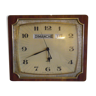 Clock in formica front and back, gold metal, with day and date Mark Jaz Transistor - 60s