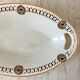 Oval and hollow dish longwy model "cézarine" art deco 30s