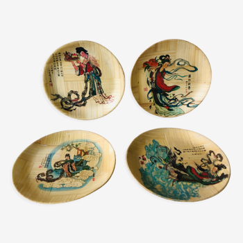 Vintage bamboo plates