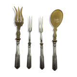 Box of filled silver salad cutlery