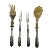 Box of filled silver salad cutlery