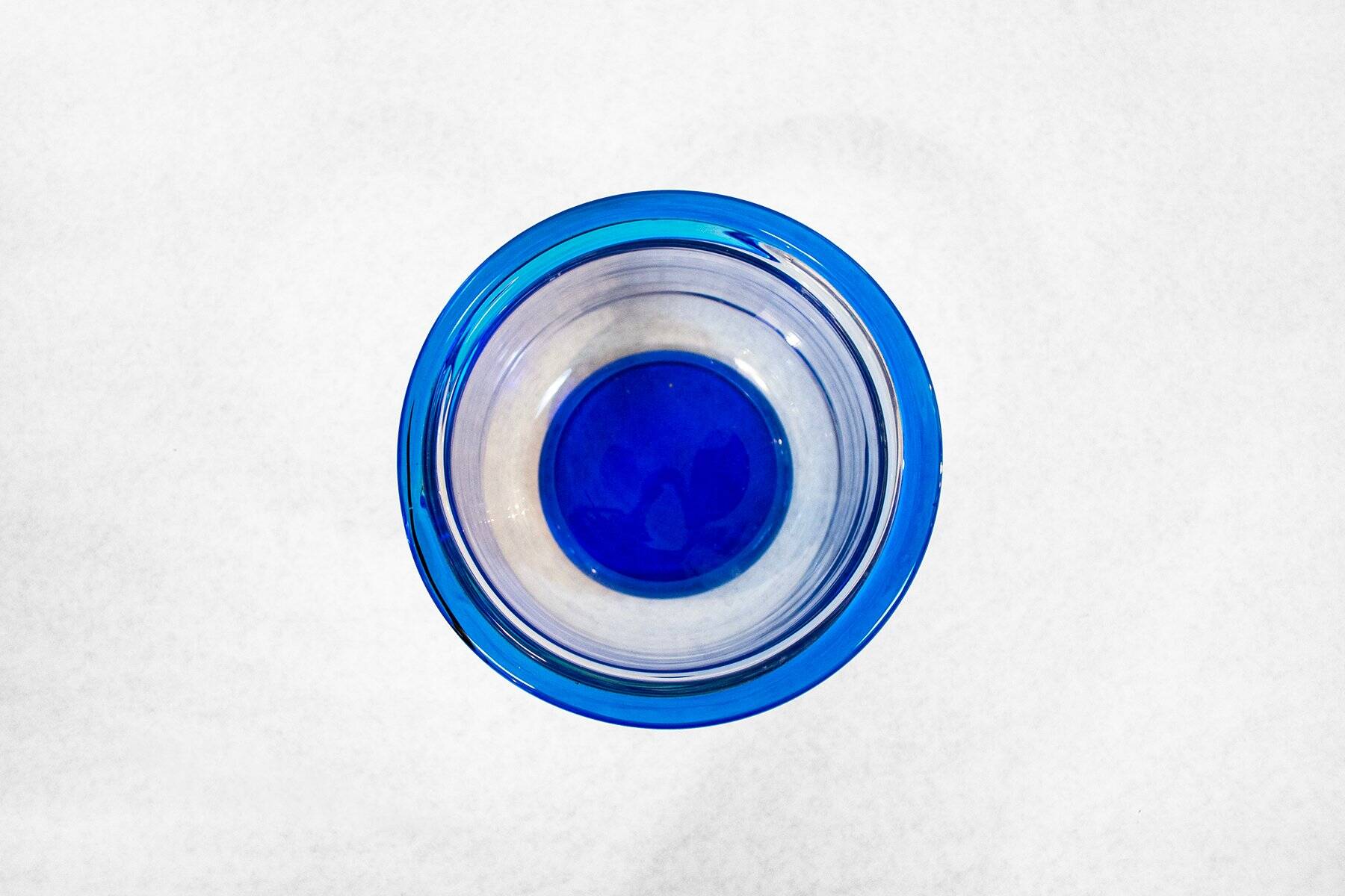 Vintage blue Murano glass vase by Vistosi, Italy, 1970s