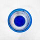 Vintage blue Murano glass vase by Vistosi, Italy, 1970s