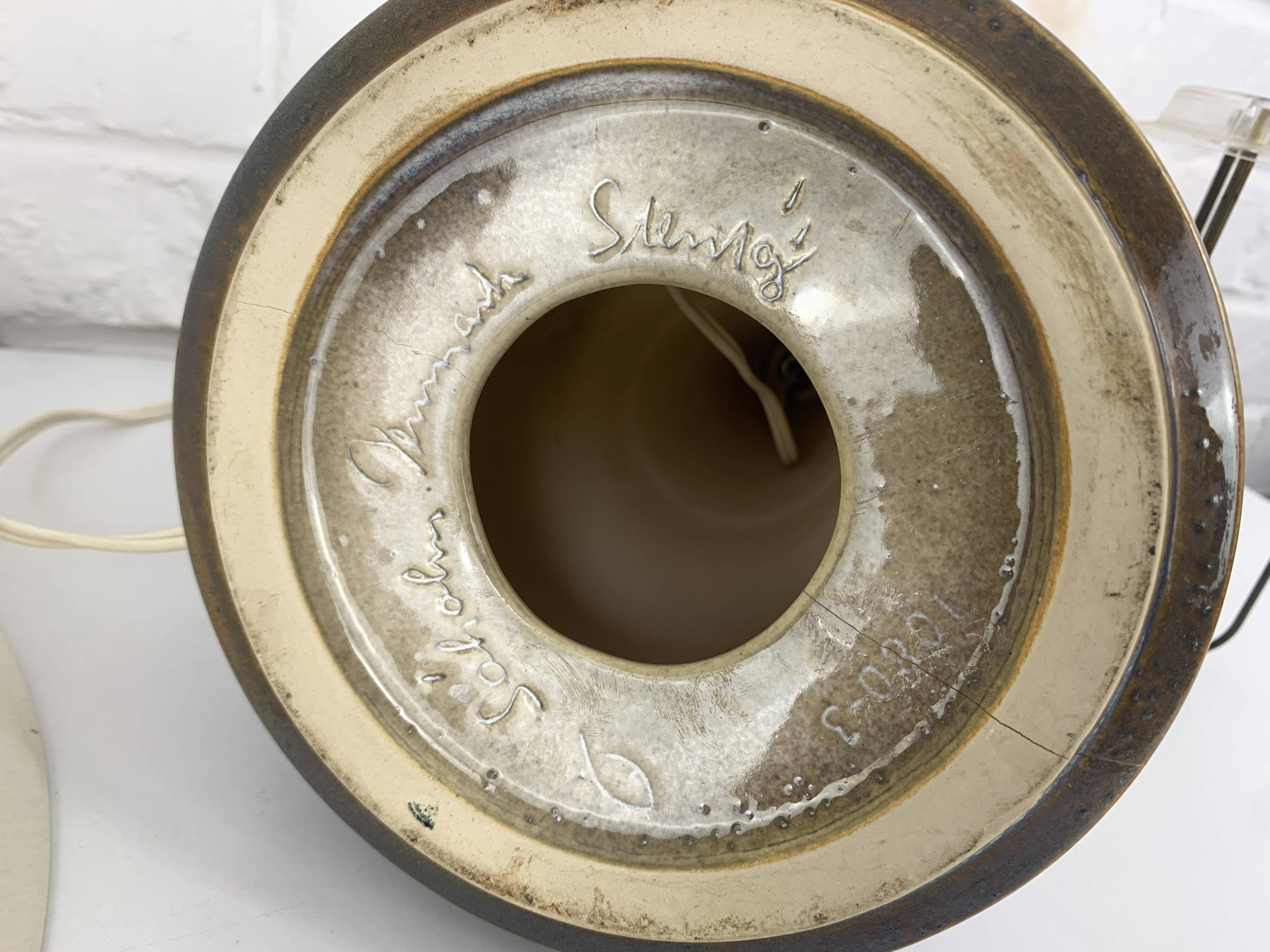 Scandinavian table lamp in ceramic Søholm Stentøj Denmark