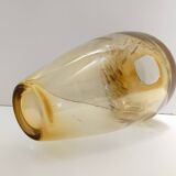 Straw Colored Murano Glass Vase attr. to Fratelli Toso with Aventurine