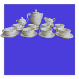 Foëcy porcelain coffee set - SFP - White and gold