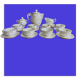 Foëcy porcelain coffee set - SFP - White and gold