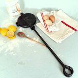 Antique Waffle Iron. French Godin Waffle Maker. Cast Iron Waffle Pan.