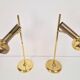 Vintage Brass Trumpet Table Lamps by Solken Leuchten, 1970s, Set of 2