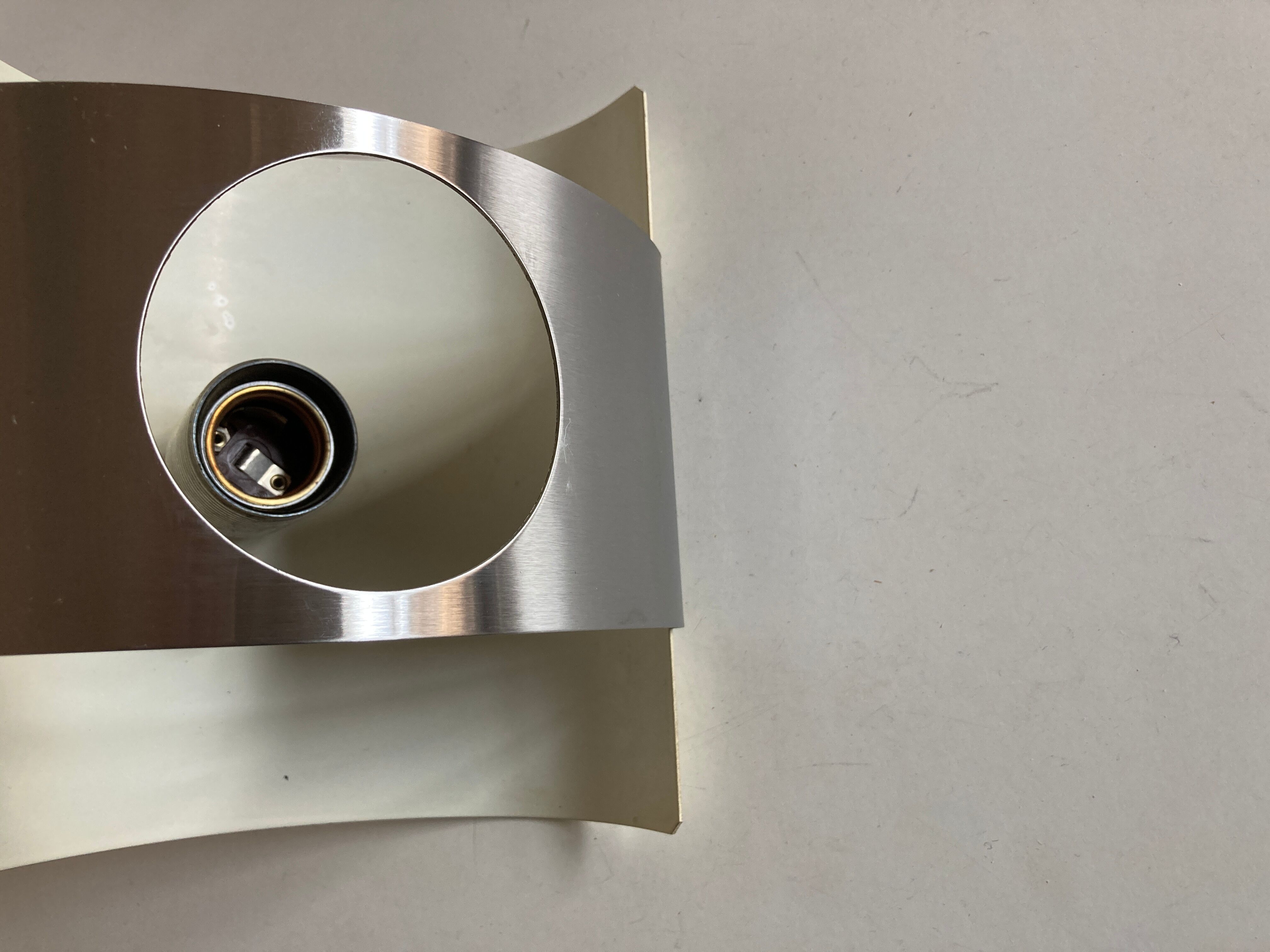 Space Age applied in brushed stainless steel and lay sheet XL 1970 Formentera