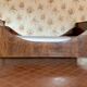 Antique Louis Philippe style sleigh bed in solid mahogany