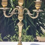 Bronze candlestick 3 branches 4 fires