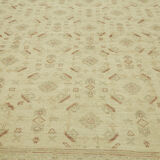 Hand-knotted persian antique 1970s 285 cm x 372 cm beige wool carpet