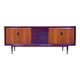 Large Italian Mid-Century Sideboard with Brass Details, 1950s
